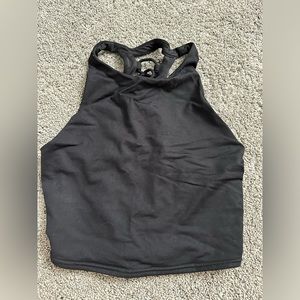 Alo Crisscross Back Crop Top in Black